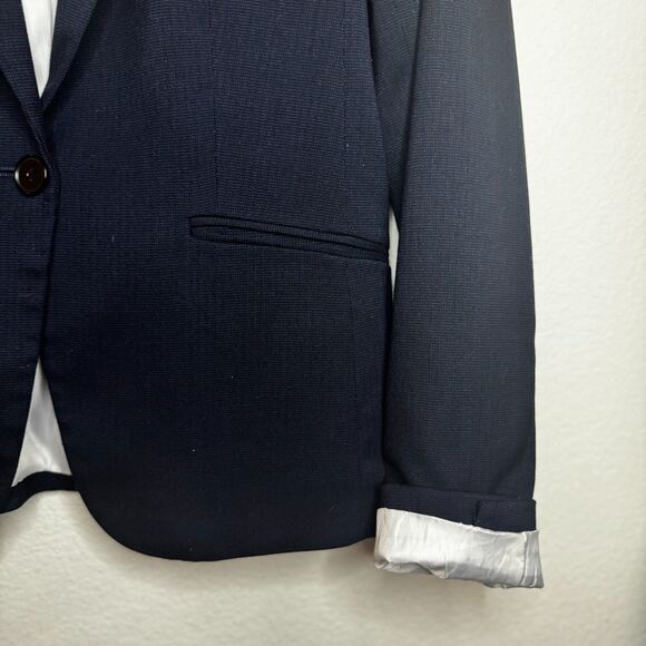 H&M Women’s Black One Button Blazer Jacket Size 8 Tailored Lined Business Casual - Picture 5 of 6